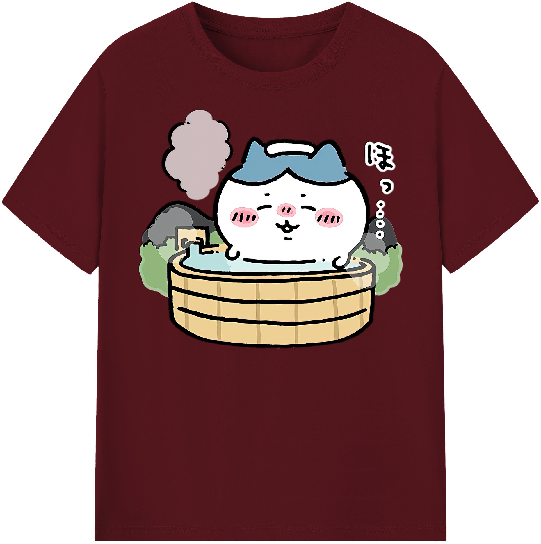 （画像用） ちいかわ ハチワレ Chii-kawa hachiware 綿100％半袖Tシャツ（フロントプリント）